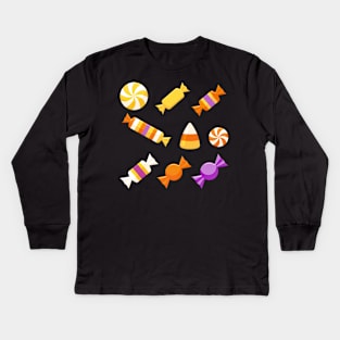 Happy Halloween Candies Kids Long Sleeve T-Shirt